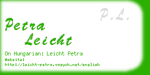 petra leicht business card